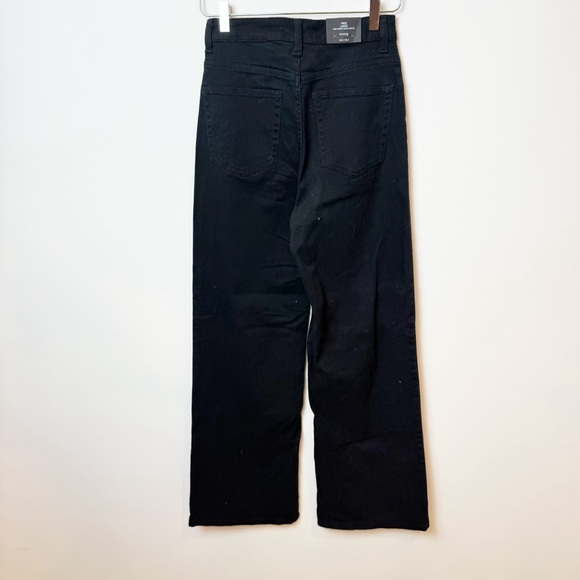 H&M | High Waist Wide Leg Black Denim Jeans NWT - Picture 5 of 8